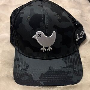 Black/Navy Camo Cap with Bad Bird Logo